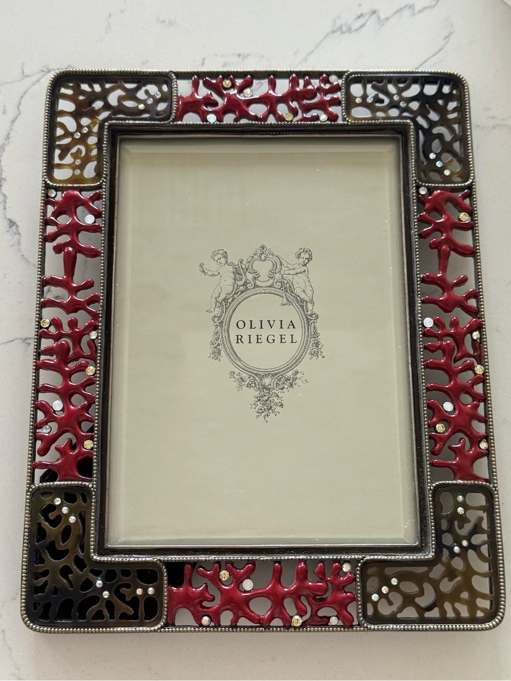 Olivia Riegel Enamel & Crystal Decorative Picture Frame